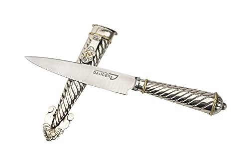 Knife dagger (Galloneado model) Fixed Blade Alpaca Silver Gaucho Knife - Limited Edition traditional Argentina