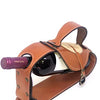 Leather wine bottle holders Handcrafted leather made in Argentina (Light Brown)