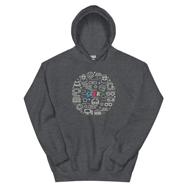 Unisex hoodie, soft cotton blend plain casual hoodie, funny image print sweatshirt, geek print hoodie.