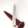 High resistance handcrafted dagger knife made in Argentina, with deer handle and rhea nail (ñandu) long 10.62" collectible stainless steel AISI 420 MoV