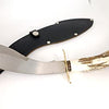 Kukri knife made in Argentina, with Deer and wood handle 14.06" collectible (AISI 420 MoV stainless steel) (Deer)