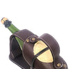 Leather wine bottle holders Handcrafted leather made in Argentina (Brown)